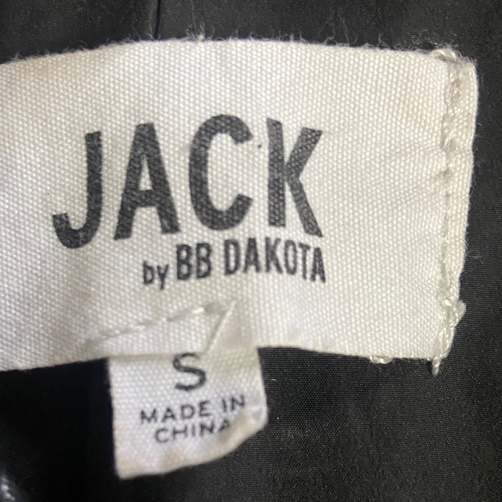 Jack by BB Dakota Sz S Anthropologie Classic Black Faux Leather Jacket - Picture 2 of 13